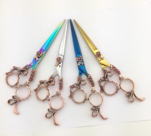 Ciseaux de coiffure pour hommes Ciseaux de coiffure en acier inoxydable de couleur personnalisée Ciseaux de coupe de cheveux de qualité supérieure - Product Image 3