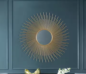 Miroir décoratif en métal Meubles décoratifs Miroir mural Décoration pour salon Chambre à coucher - Product Image 4