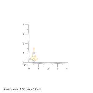 Winsome oro mariposa pendientes de diamantes - Product Image 2