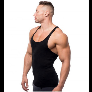 Haute qualité 100% coton côtelé Stonewashed Compression Gym T-Shirt débardeur pour hommes séchage rapide respirant serré Muscle Fitness - Product Image 5