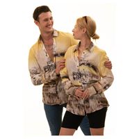 Chemise Femme en Voile de Coton Imprimé Numérique sur le Thème Zèbre et Madagascar