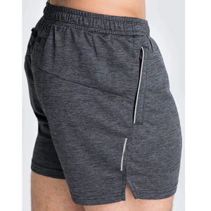 Short de gym en polyester personnalisé de haute qualité pour hommes avec poche à fermeture éclair Short en maille Impression par transfert par sublimation - Product Image 3