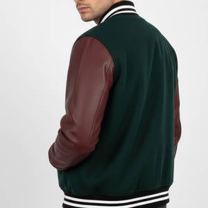 Veste en cuir de qualité supérieure, style universitaire, design intemporel avec coutures durables, veste d'hiver - Product Image 5