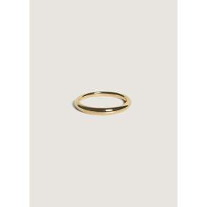 Bague Ellipse Pauline Dainty en Or Massif 14 carats Plaqué Rhodium avec Sertissage Invisible, Bijou Quotidien en Pierre Précieuse - Product Image 1