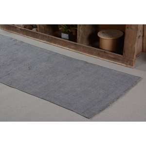 Tapis Turc Classique Moderne 2.7X6.8 pieds Laine Grise Matériau Latex Support 10mm Épaisseur Patchwork pour Teen Living Vintage - Product Image 4