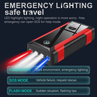 Démarreur de voiture d'urgence multifonctionnel à super condensateur, batterie externe 8000 mAh, courant de crête 1000 A, USB-C, lumière LED pour camion