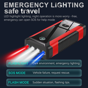 Démarreur de voiture d'urgence multifonctionnel à super condensateur, batterie externe, lampe LED pour camion et moto avec étui de transport - Product Image 3