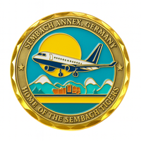 Cadeaux personnalisés pour anniversaire, souvenir d'aviation, logo, pièces de monnaie en métal personnalisées en forme d'avion