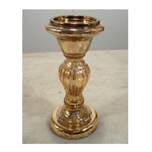 Table Decor Gold Mercury Glass <b>Taper</b> <b>Candle</b> <b>Holder</b> For Home Table Top Decorative - Product Image 5