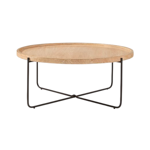 Table à thé et à café en bois au design moderne avec pied en métal pour salon et meubles de maison - Product Image 3