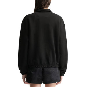 เสื้อฮู้ดคอเต่าพิมพ์ลายผู้หญิงฤดูหนาว XS เสื้อสเวตเตอร์ตัวสั้นมีซิปรูด้านล่างมีโบว์รายละเอียดครึ่งซิปเปิดไหล่ - Product Image 3