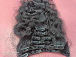 Cheveux humains vierges indiens Remy à double trame naturelle, clipsables, HD, donneur unique, cuticules alignées, bruts, lisses, ondulés, bouclés, 100g - Product Image 4