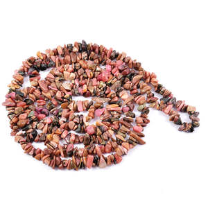 Collar de Mala de Cristal de Rodonita, Piedra Preciosa Natural Curativa para el Amor y el Perdón - Product Image 3