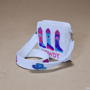 Sac à bandoulière quotidien de luxe pour femmes avec fermeture à glissière à motif géométrique carré perlé à la main pour le transport de la fête de la plage du collège - Product Image 4