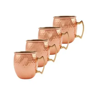 Mule de Moscou en cuivre martelé or rose, verres en métal de qualité supérieure pour les cafés, les bars, cadeau d'affaires, approvisionnement en cuivre pur pour l'exportation à l'échelle mondiale - Product Image 4