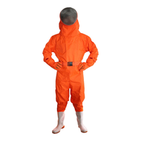 Traje de PVC transpirable de una pieza a prueba de abejas, conjunto completo, equipo de seguridad contra antiescozor avispas y avispones, esencial para la apicultura