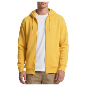 Men Winter Hoodie Sweatshirt Fleece Knitted Fabric <b>Design</b> Pullover Pocket Zipper Custom Logo Printing 100% Cotton Breathable - Product Image 5