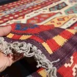 Tapis Kilim blanc et rouge, tissé à la main, tapis traditionnel, 2,06x2,91m, tapis Kilim turc vintage, 6 pieds 9 pouces x 9 pieds 6 pouces - Product Image 5