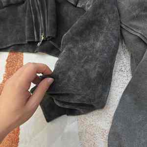 Custom Embroidered Acid Wash Crop <b>Top</b> Hooded Street Wear Y2K Boxy Cropped Fit Hoodie <b>Zip</b> <b>up</b> Sweatshirt for hoodie - Product Image 4