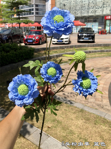 Nhà Máy Màu Xanh Hoa Cưới Bé Màu Xanh Tăng Nhân Tạo Bầu Trời Màu Xanh Cây Cho Bán Buôn Hoa Trang Trí Nội Thất - Product Image 2