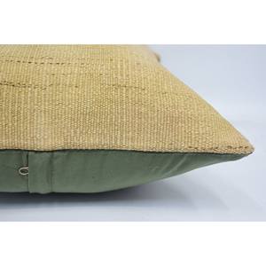 Sutil rayas Beige lana almohada 16x24 pulgadas patrón Vintage Kantha tejido Patchwork técnica - Product Image 5