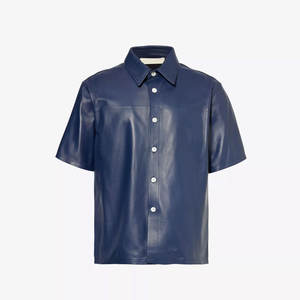 Camisas Casuales de Cuero con Logotipo Personalizado de Alta Calidad para Hombre para Invierno, Diseño Superior con Precio de Fábrica de Bajo MOQ en Oferta - Product Image 1