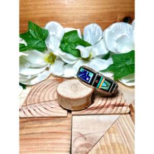 Old Pawn Gilbert Nelson Multi-Stone and Sterling <b>Silver</b> <b>Cuff</b> <b>Bracelet</b> Cultural Collectible Jewelry - Product Image 3