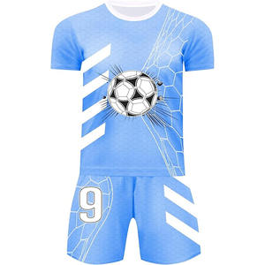 Conjunto de uniforme de fútbol infantil con logotipo personalizado de alta calidad, ropa deportiva nueva con Jersey y pantalones cortos de alta calidad, servicio OEM - Product Image 1