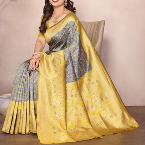 Sari de mariée à imprimé floral pour femme, prêt pour l'hiver, texture respirante, confortable, élégant, sans plis, séchage rapide, haute qualité - Product Image 3