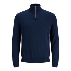 2026 Veste pull personnalisée pour homme en molleton bouclette, à séchage rapide, couleur unie, à manches longues, tricotée, avec quart de zip, style streetwear - Product Image 1