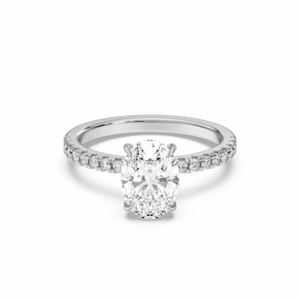 Anillo de Compromiso Clásico de Oro y Plata de Ley 925 con Moissanita Solitario de Corte Ovalado de 1.80 Ct, 14K, 100% Auténtico, Venta al por Mayor - Product Image 5