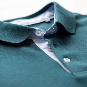 Polo de Manga Corta para Hombre, Color Sólido, 100% Algodón Piqué, Transpirable, Corte Regular, Estilo Casual - Product Image 2