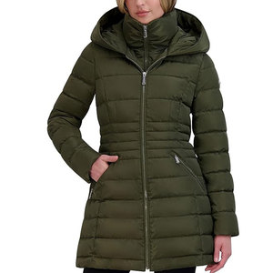 แจ็กเก็ตขนเป็ดแบบสั้นของผู้หญิงเสื้อแจ็คเก็ตขนเป็ดแบบซิปสำหรับฤดูหนาวโลโก้ตามสั่งดีไซน์ใหม่ล่าสุด - Product Image 4