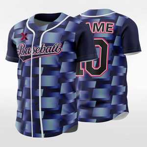 Factory Direct Men's <b>Baseball</b> Jersey Sublimation Print Denim Custom Logo Available - Product Image 1