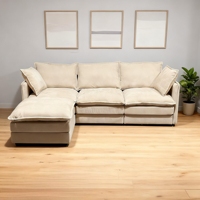 Fabrikverkauf Modernes Modulares Schlafsofa, Konvertierbares Cloud-Sofa in L-Form mit Chenille-Bezug, 5 Jahre Garantie für Wohnzimmer