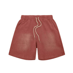 กางเกงขาสั้นผ้าฝ้ายเฟรนช์เทอร์รี่สำหรับผู้ชายกางเกงขาสั้นทรงแบ็กกี้ซีดจางใส่ในฤดูร้อน - Product Image 1