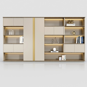 Archivador Móvil de Melamina de Baja Altura para Oficina, Mueble Lateral Modular Industrial, Archivador Comercial Multifuncional de Madera - Product Image 1