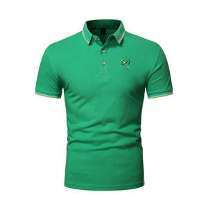 2025 nueva llegada hombres para Polo camiseta secado rápido 100% algodón diseño de punto de talla grande para hombres - Product Image 1