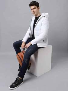 Wholesale Zipper Casual Style Lightweight <b>white</b> Puffer <b>Jackets</b> men's Hooded <b>jackets</b> for men's - Product Image 3