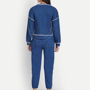 Conjunto de chándal de ropa de calle personalizado para mujer Conjunto de chándal a granel de algodón de nuevo diseño - Product Image 4