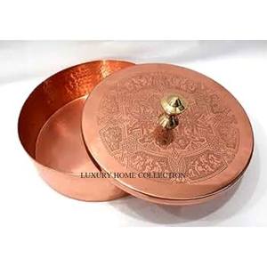 Casserole de Chapati en bois et en métal avec une finition antique décorative et un couvercle hermétique ultra-premium. - Product Image 6