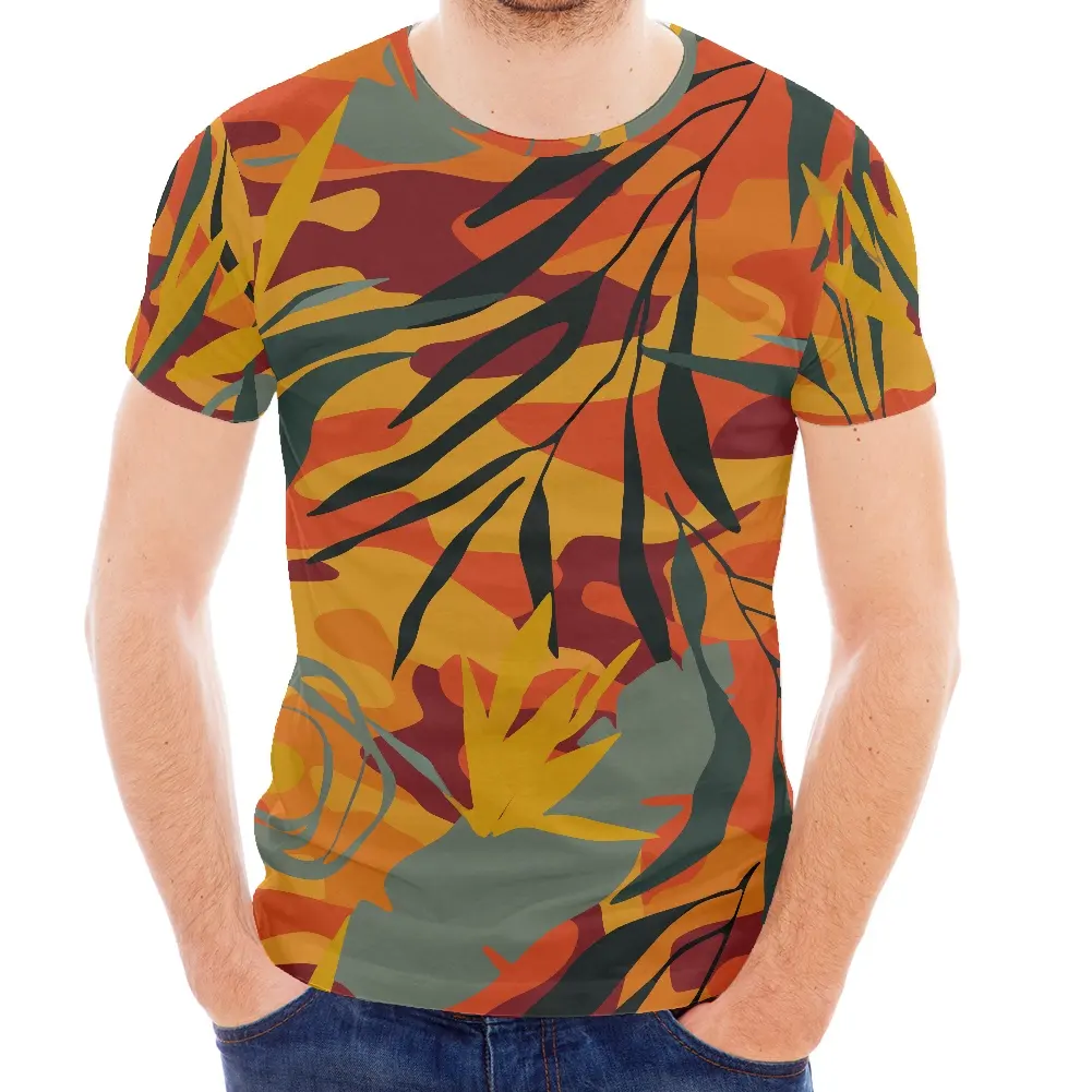 Silicon gel printing logo design stripes Rounded neck Oversized T Shirt for men