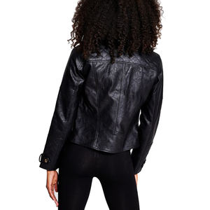 แจ็กเก็ตหนังสำหรับผู้หญิงเสื้อโค้ทหนังสไตล์มอเตอร์ไซด์สุดฮิตสำหรับผู้หญิงใส่สบายมีลายพิมพ์โลโก้ได้ตามต้องการ - Product Image 6