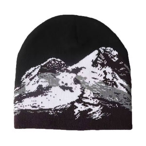 Gorro Jacquard de la más alta calidad para ropa profesional de invierno Tamaños de colores personalizados Sublimación profesional con patrón a cuadros - Product Image 5