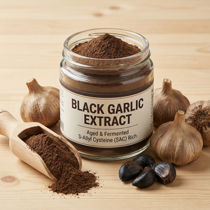 Poudre d'extrait d'ail noir premium 3% de polyphénols testée aux UV Ingrédient brut à base de plantes Fournisseur d'usine pour compléments alimentaires ISO9001 - Product Image 6