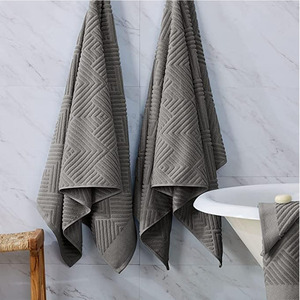Ensemble de 6 serviettes de bain en coton de fibre de bambou de qualité supérieure pour la salle de bain, serviette en coton durable personnalisée pour la maison et l'hôtel - Product Image 2