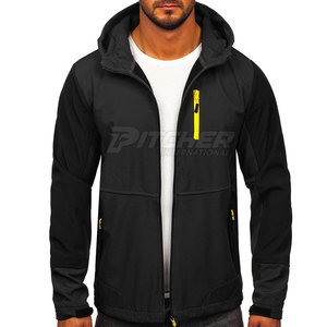 Trendy Breathable <b>Men's</b> Hooded Softshell <b>Jacket</b> <b>for</b> Winter-Customizable Design Windproof & Eco-Friendly - Product Image 3