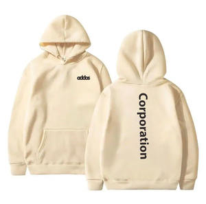 2024 100% coton pull à capuche conception personnalisée sweat à capuche avant et arrière Logo hommes sweat à capuche couleur noire - Product Image 3