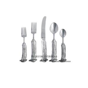 Patrón de moda Llegada Aspecto atractivo Asas chapadas en oro para acero inoxidable Plata Brillante Pulido Cubiertos Suministros - Product Image 2