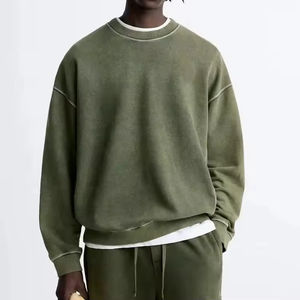 Ajuste regular 100% algodón bolsillo Color sólido sudaderas nueva llegada mejor venta transpirable hombres invierno temporada precio barato - Product Image 4